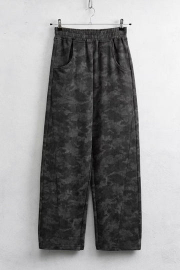 Calça de algodão camufladas de cintura subida LUMINA