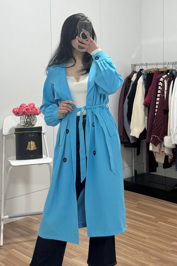 Blue raincoat