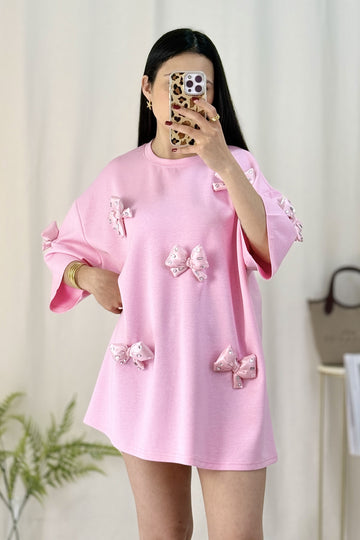 T-shirt brilhe laços MOCHY