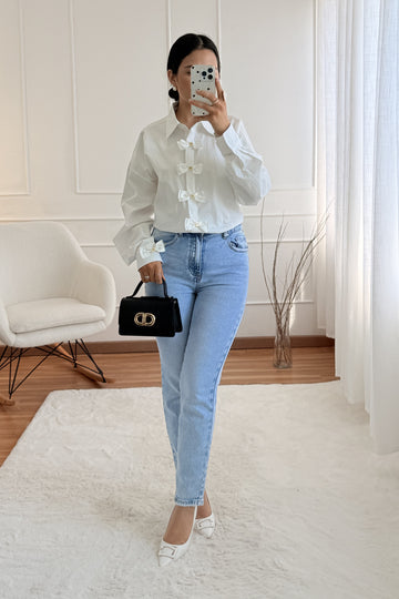 Camisa botões inspo miumiu MOCHY