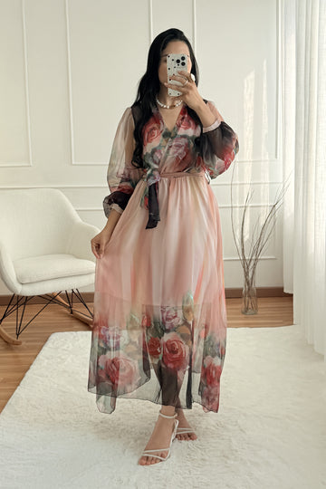 Vestido floral romântico