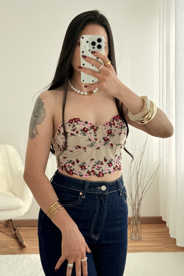 Top bordado flors MOCHY