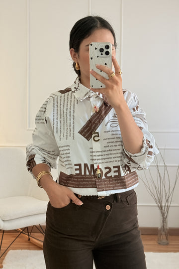 Camisa estampa de letras