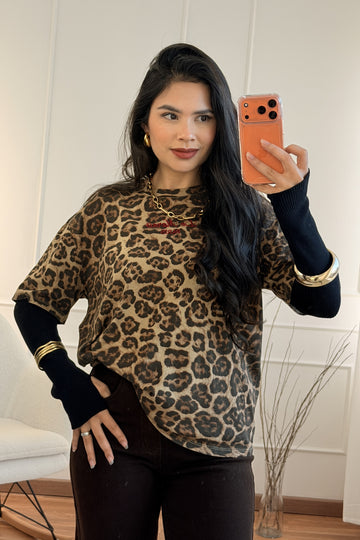 T-shirt Leopard “PARIS” LUMINA