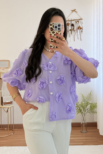 Blusa flores 3D AZAKA