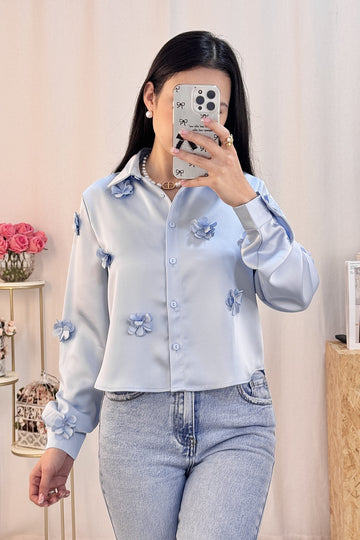 Camisa flores 3D ELLI WHITE