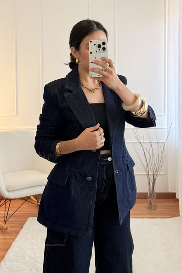 Blazer em ganga QUEEN HEARTS