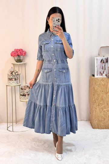 Vestido longo ganga