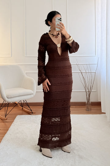Vestido Longo de renda AZAKA