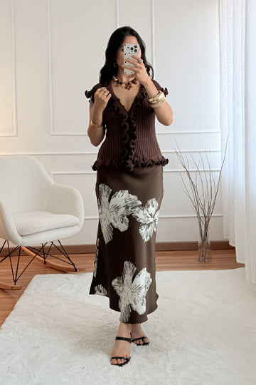 Saia estampa floral ELLI WHITE
