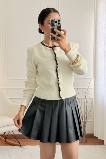 Cardigan estilo Chanel ELLI WHITE