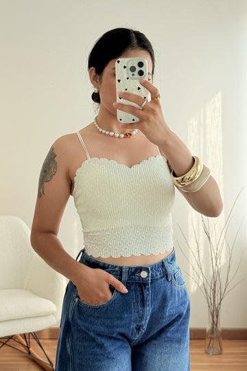 Top renda com copas MOCHY