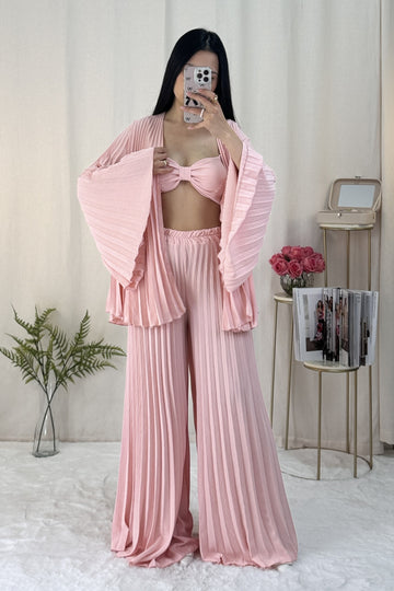 Conjunto plissado 3 peças