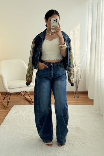 Calça ganga balloon fit