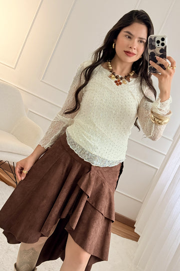 Camisola em renda
