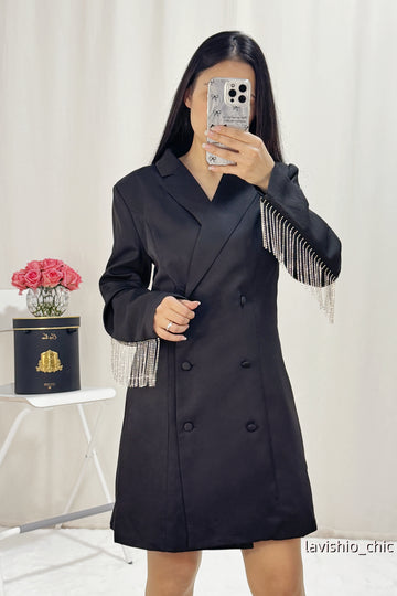 Vestido o com franjas ELENZA