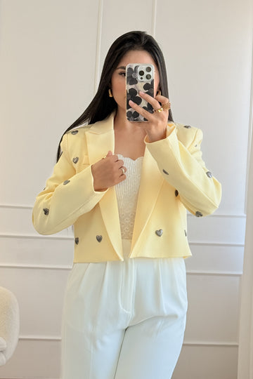 Blazer curto coração MOCHY