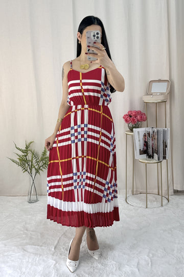 Vestido plissado ELLI WHITE