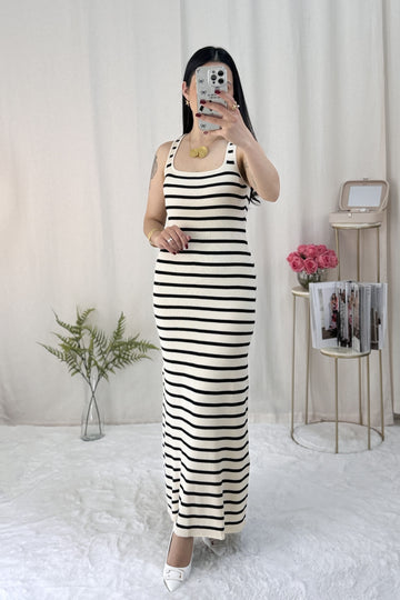 Vestido justo riscas
