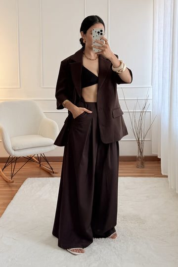 Blazer estruturado cinto DROLE DE COPINE