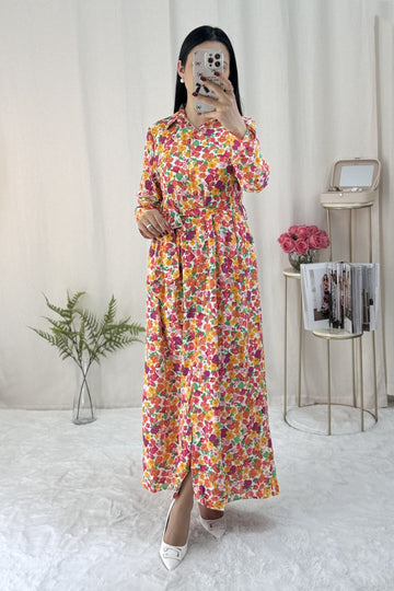 Vestido longo floral