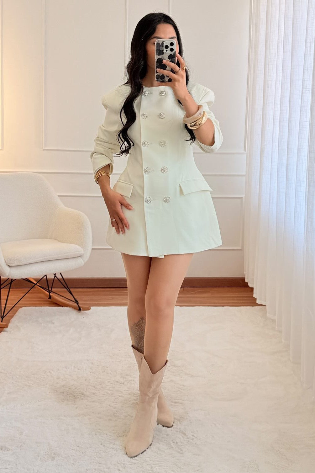 Blazer botões decorativos MOCHY