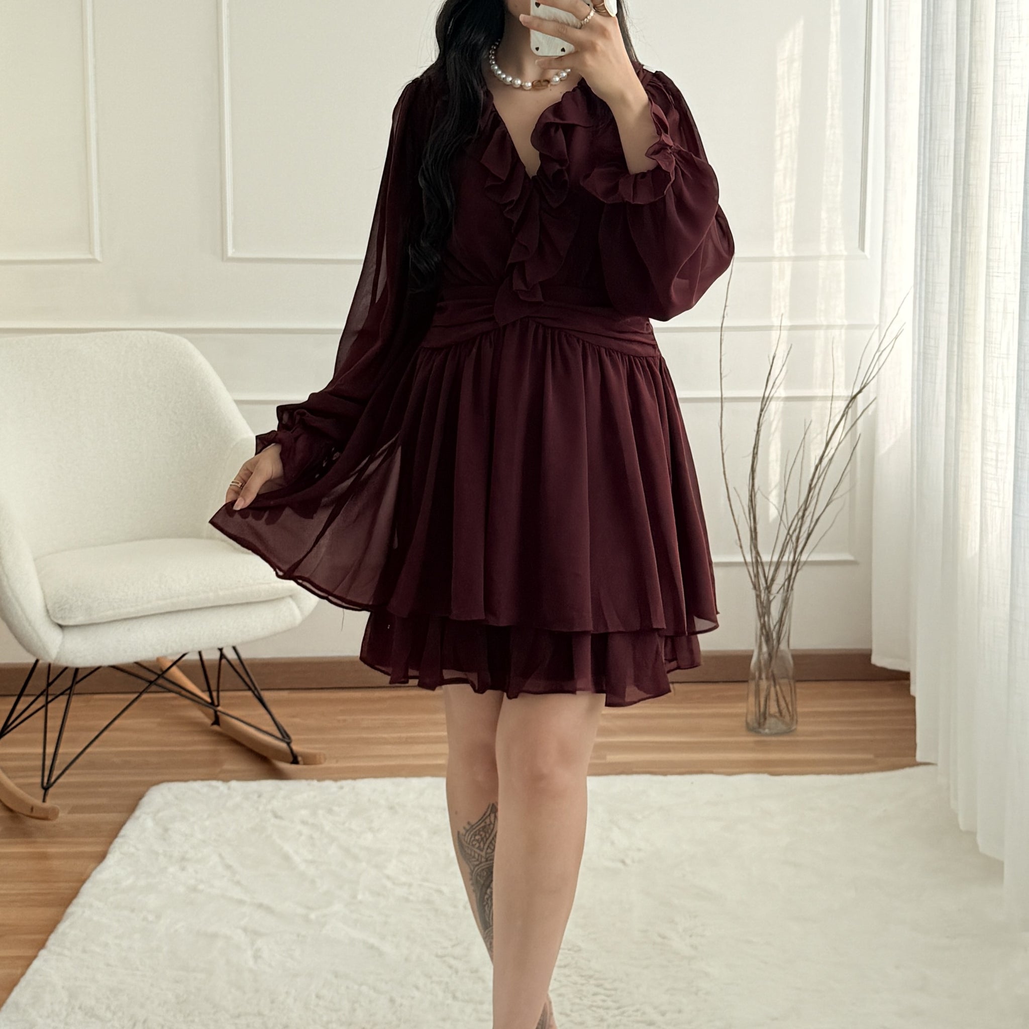 Vestido com babados