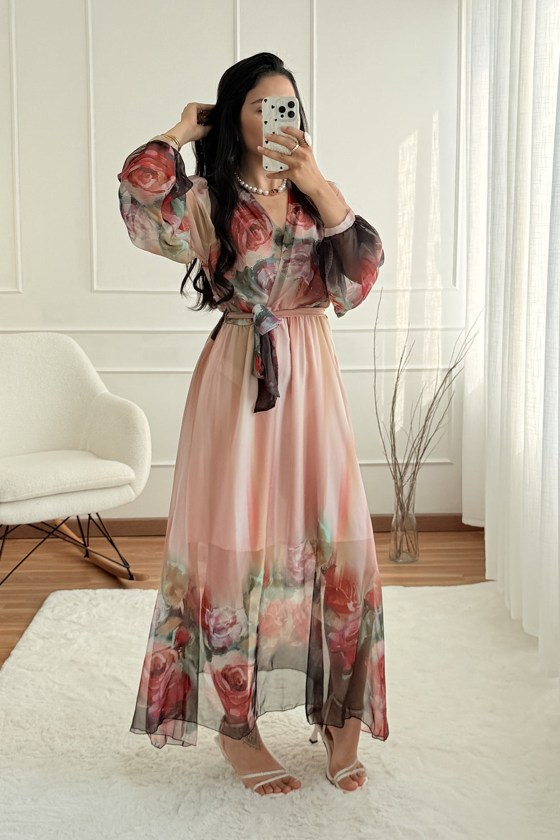 Vestido floral romântico