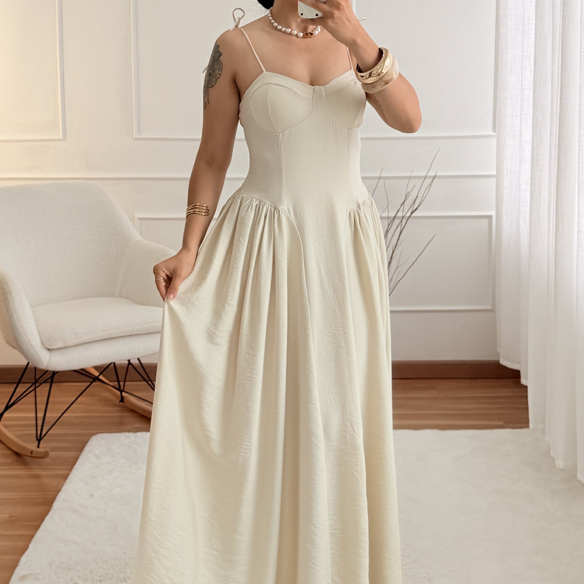 Vestido corpete estruturado