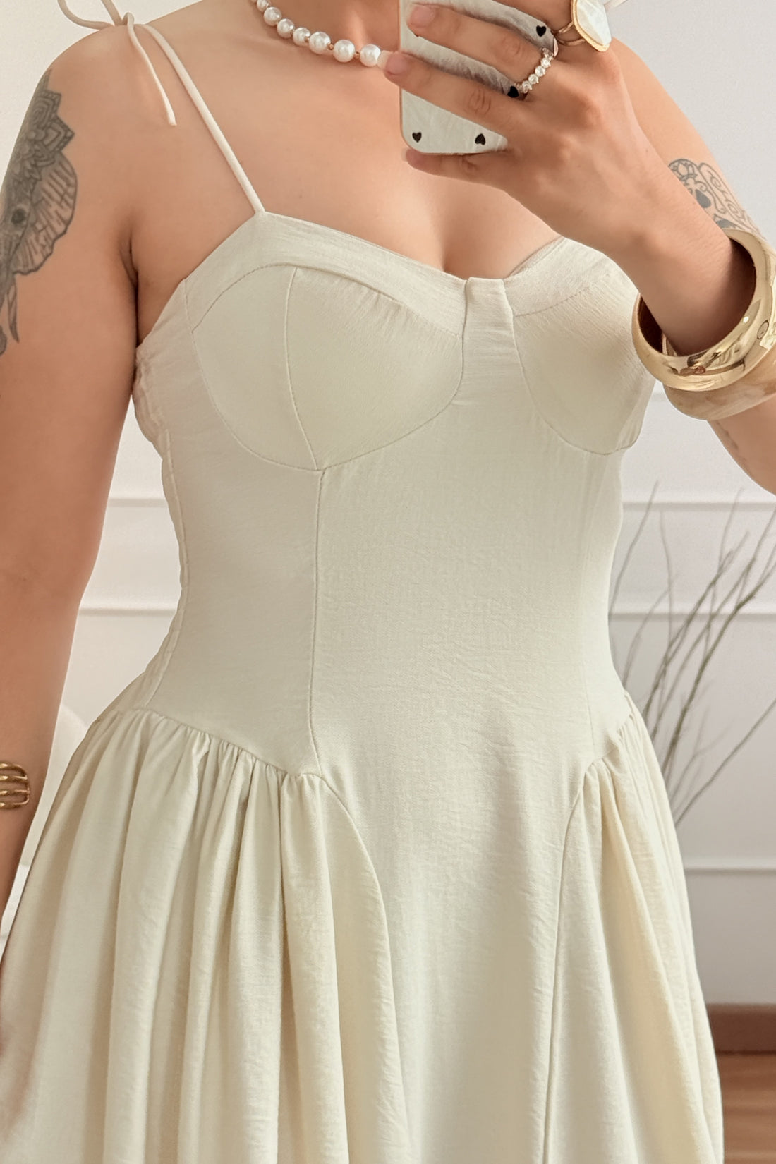 Vestido corpete estruturado