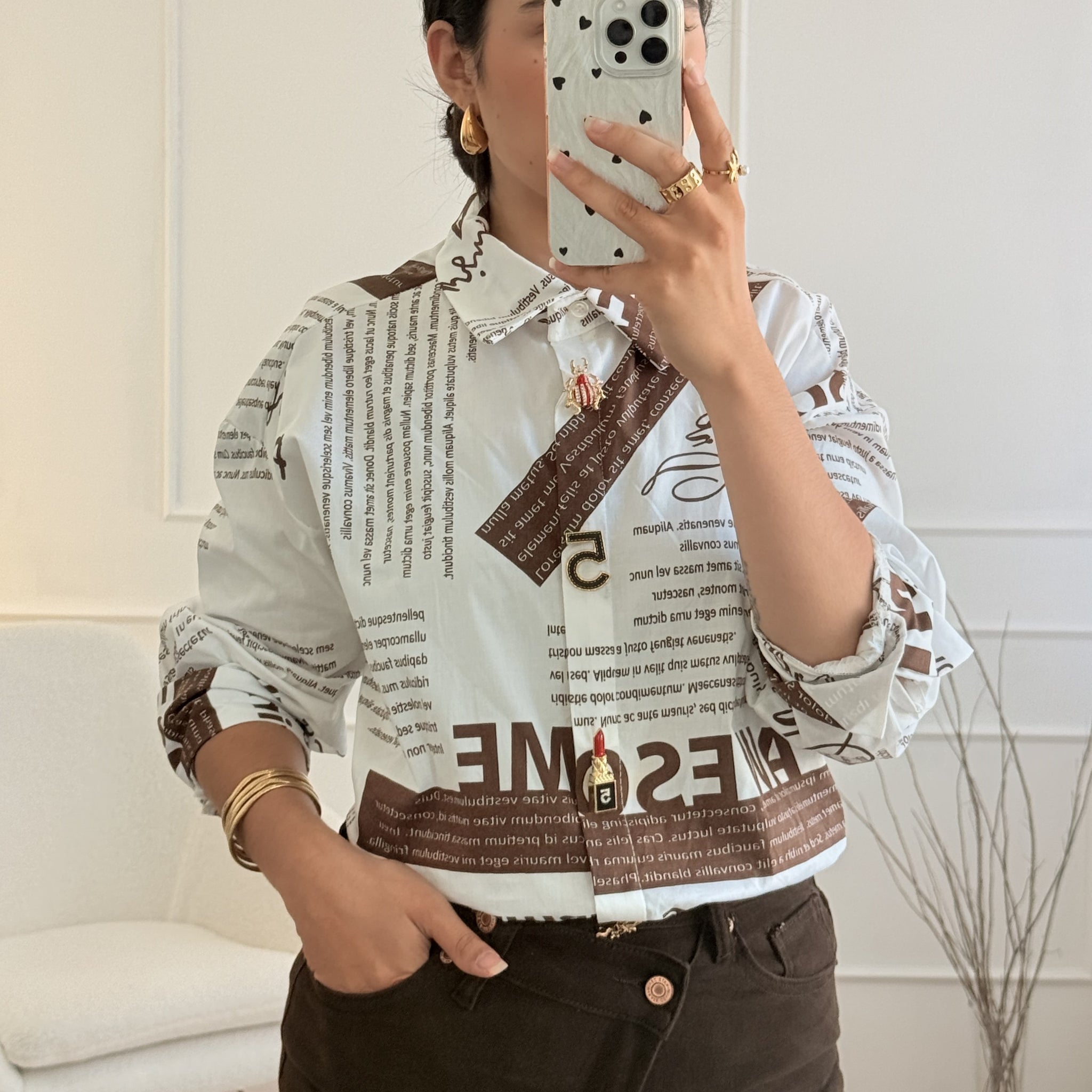 Camisa estampa de letras
