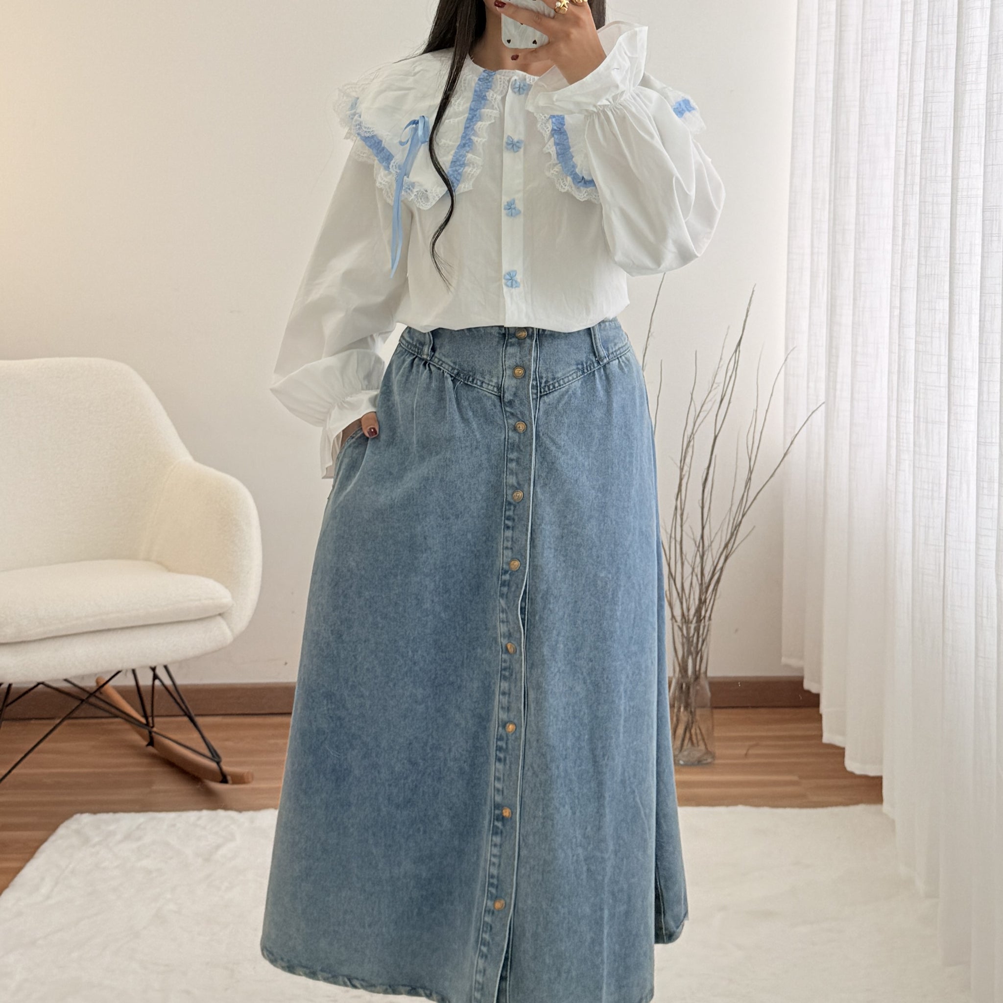 Blusa fita azul MOCHY