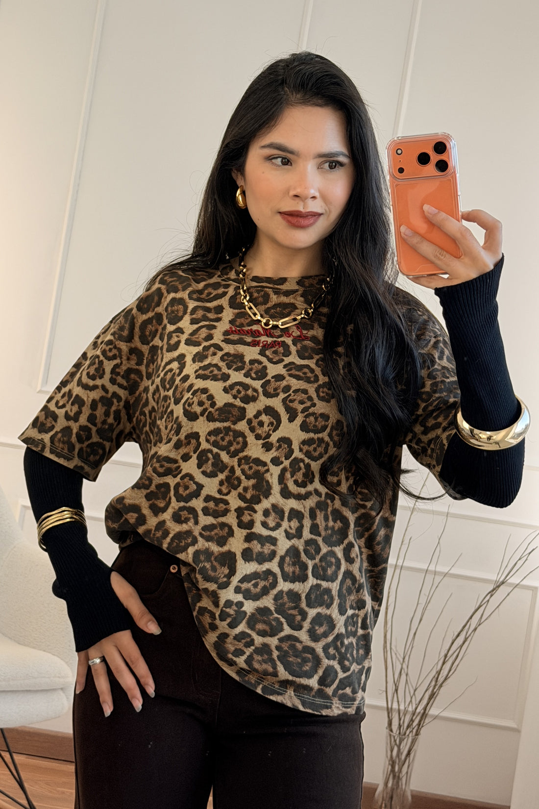 T-shirt Leopard “PARIS” LUMINA