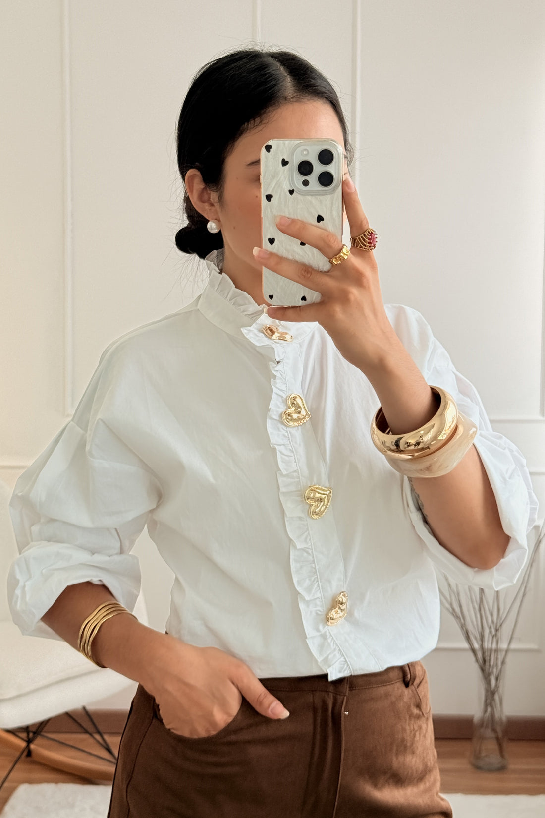Camisa botões coração MOCHY