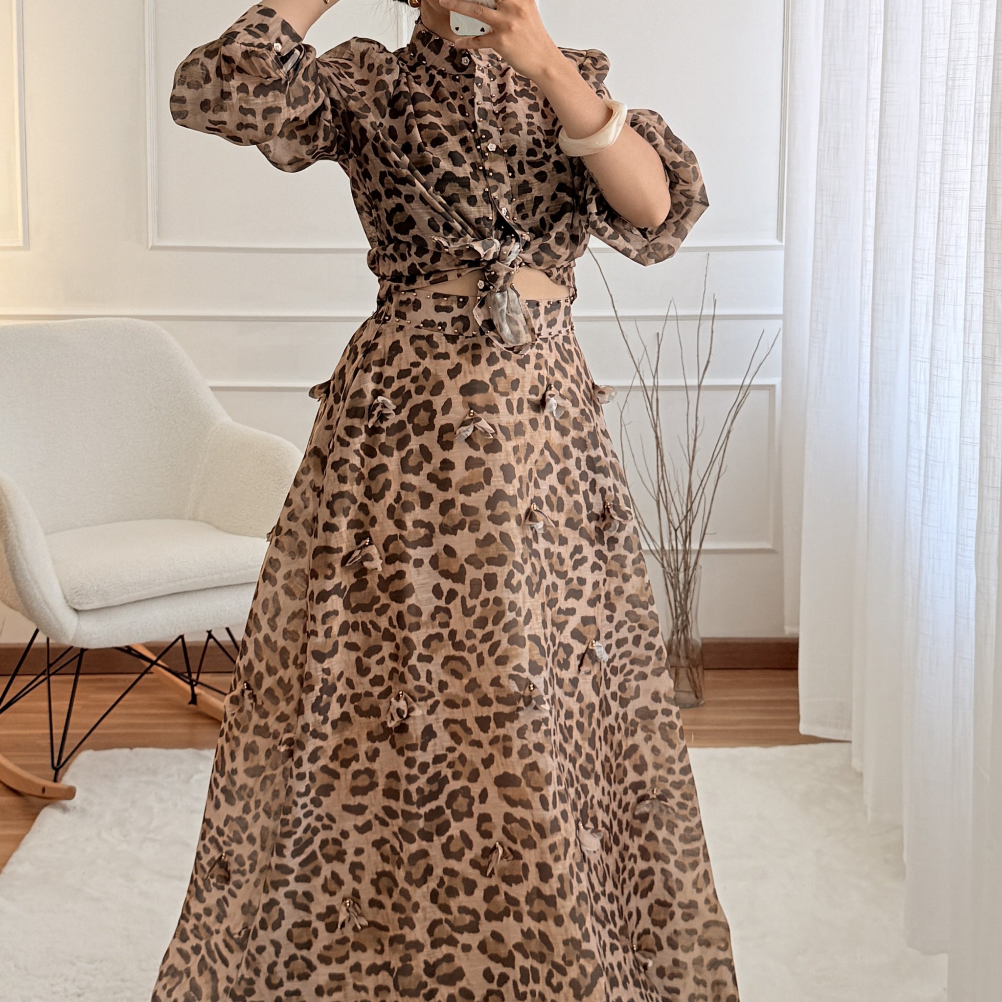 Conjunto animal print Camisa+Saia MOCHY