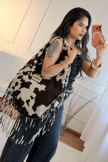 Bolsa Lumina Estampa de Vaca