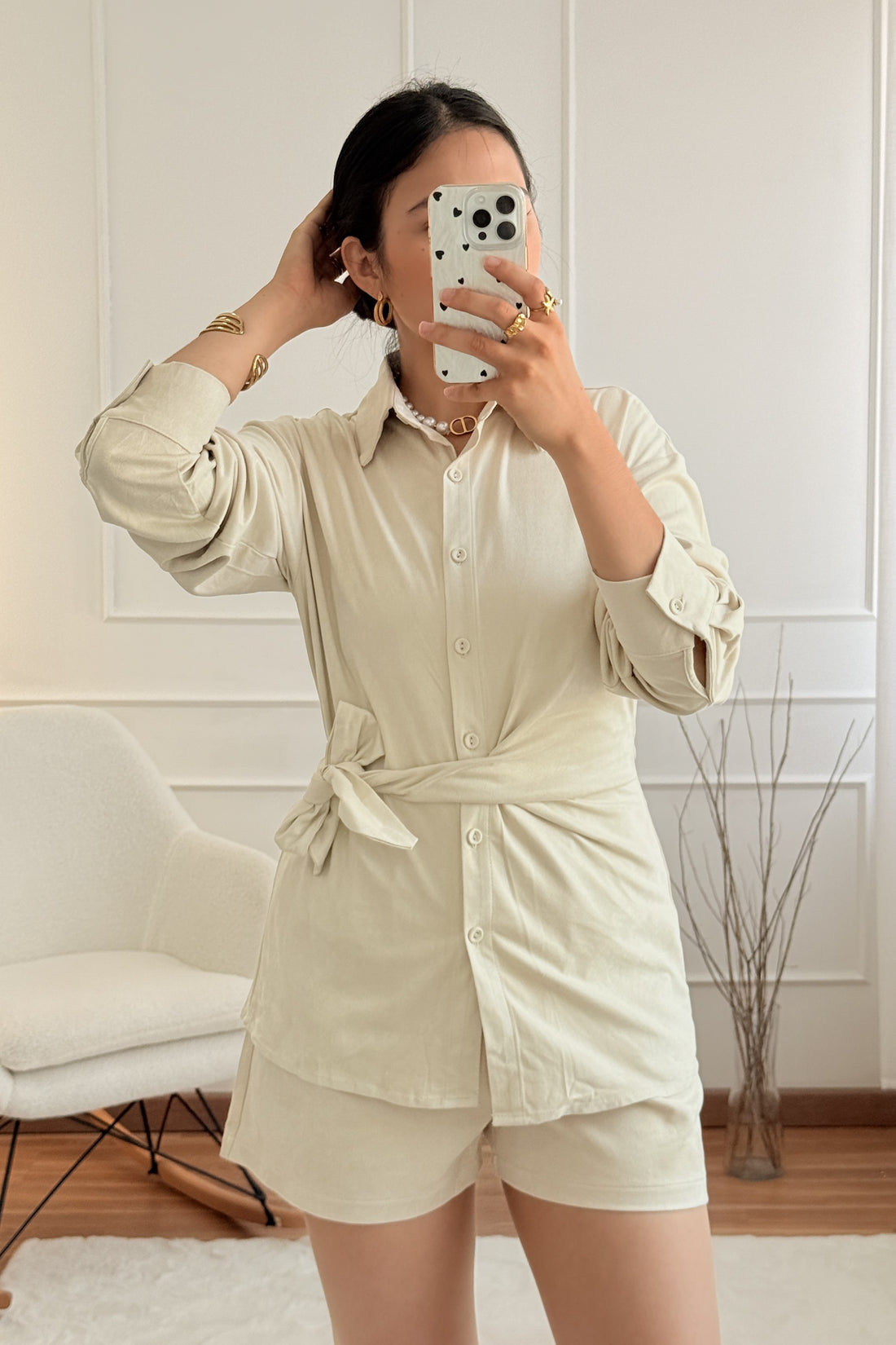 Camisa em camurça ELLI WHITE