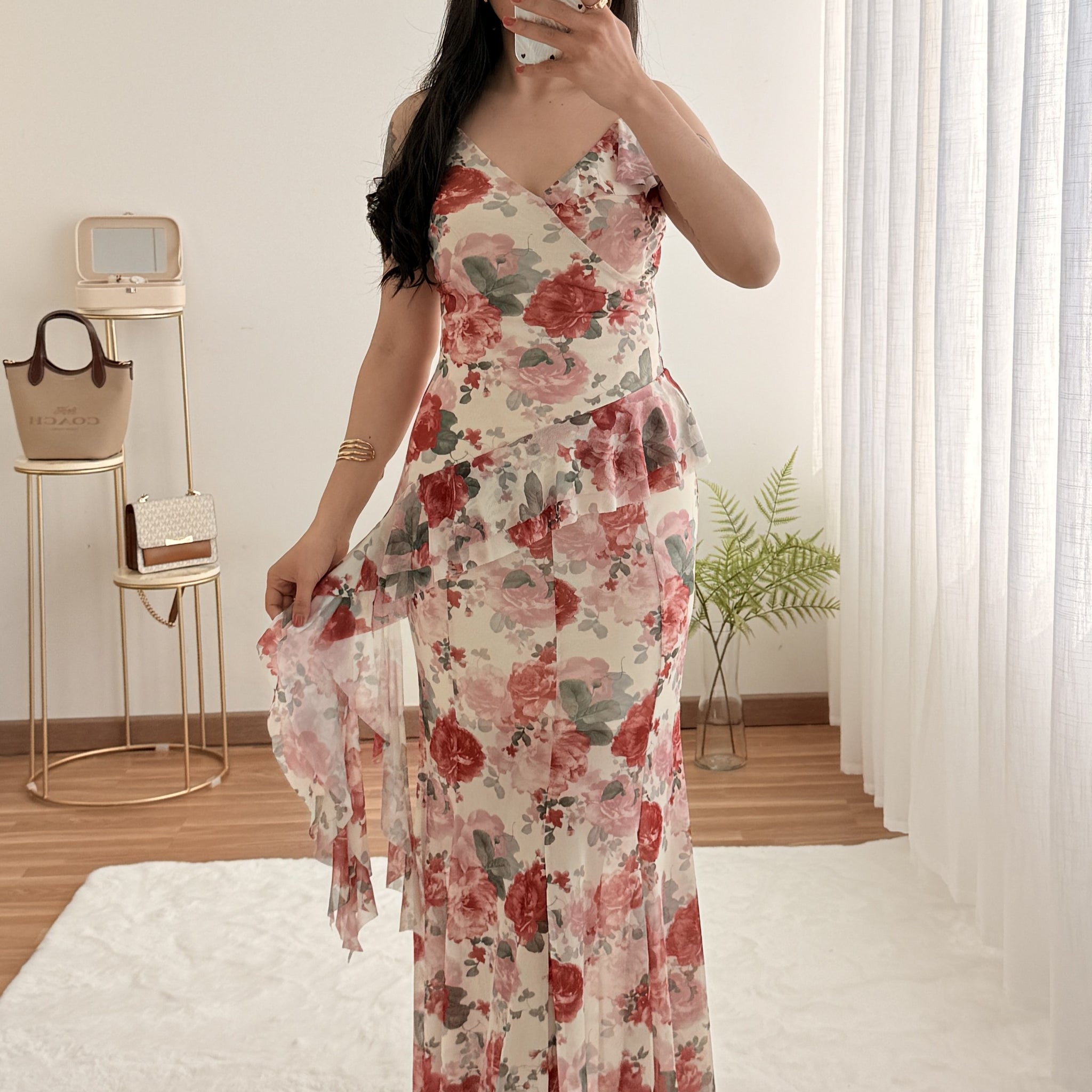 Top floral rosa DROLE DE COPINE