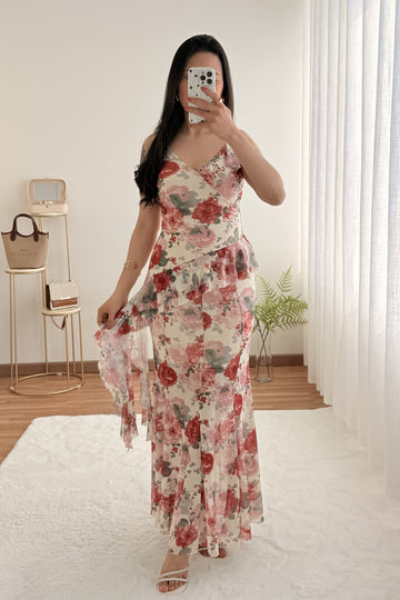 Top floral rosa DROLE DE COPINE