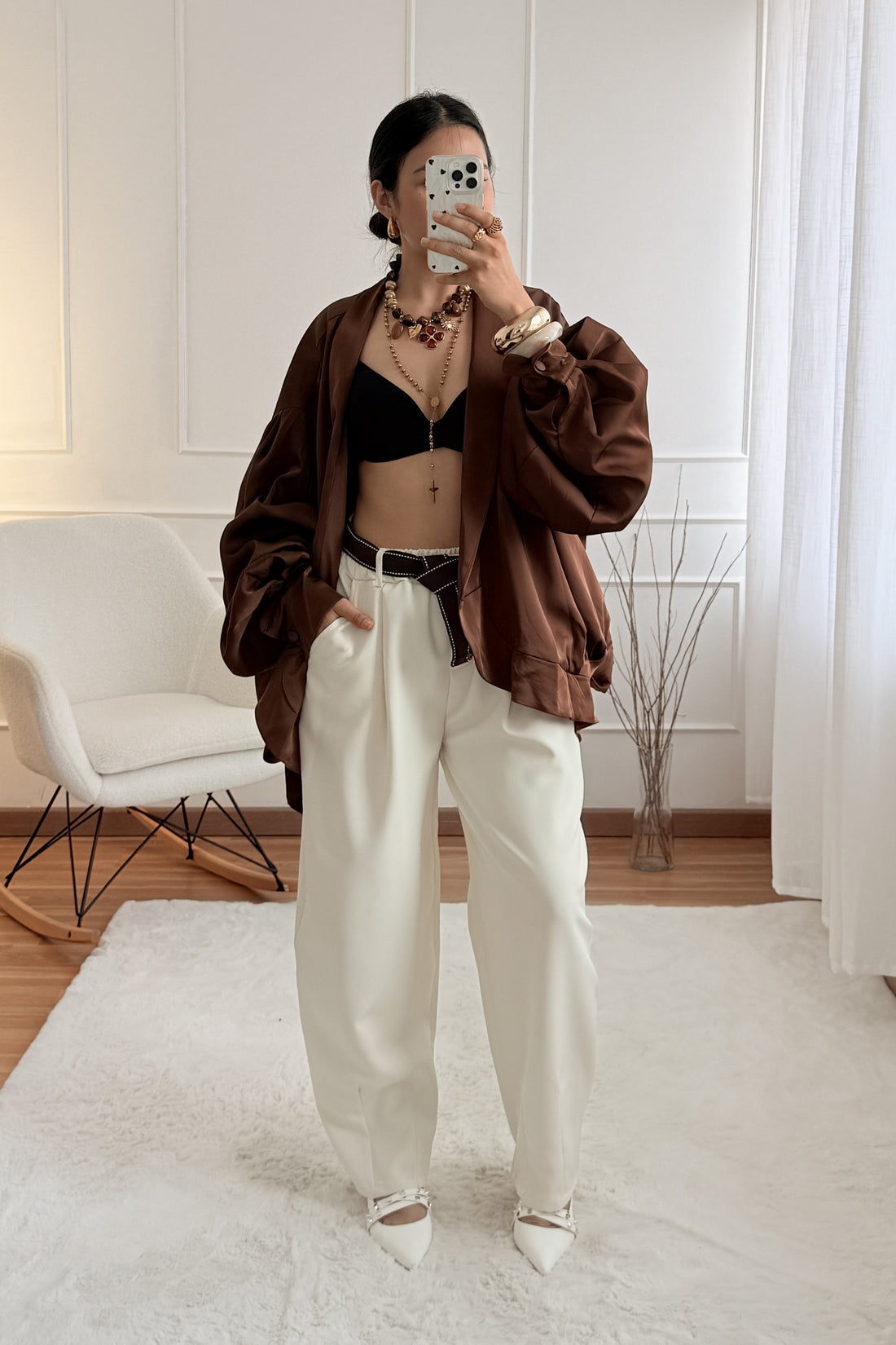 Calça cinto incluído