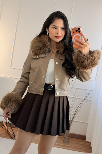 Casaco napa com pelo FLAMMODE