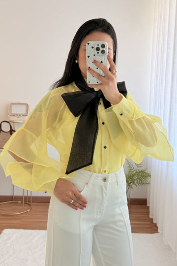 Blusa top forrado e fita MOCHY