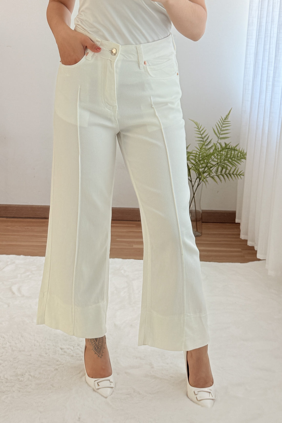 Calça ganga branco