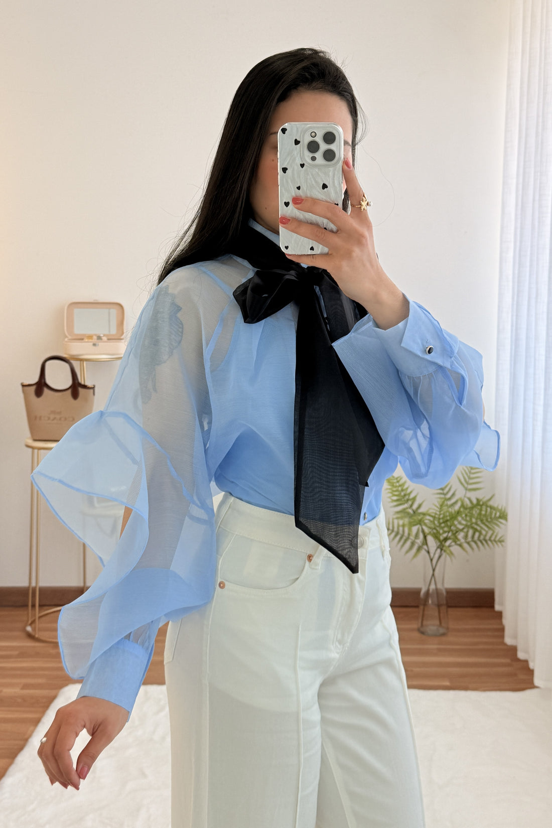 Blusa top forrado e fita MOCHY