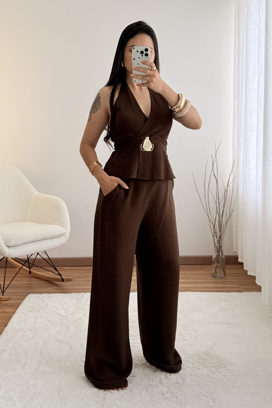 Conjunto elegância minimalista