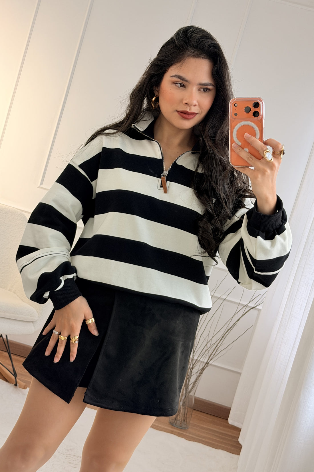 Saia-calção pele de pêssego