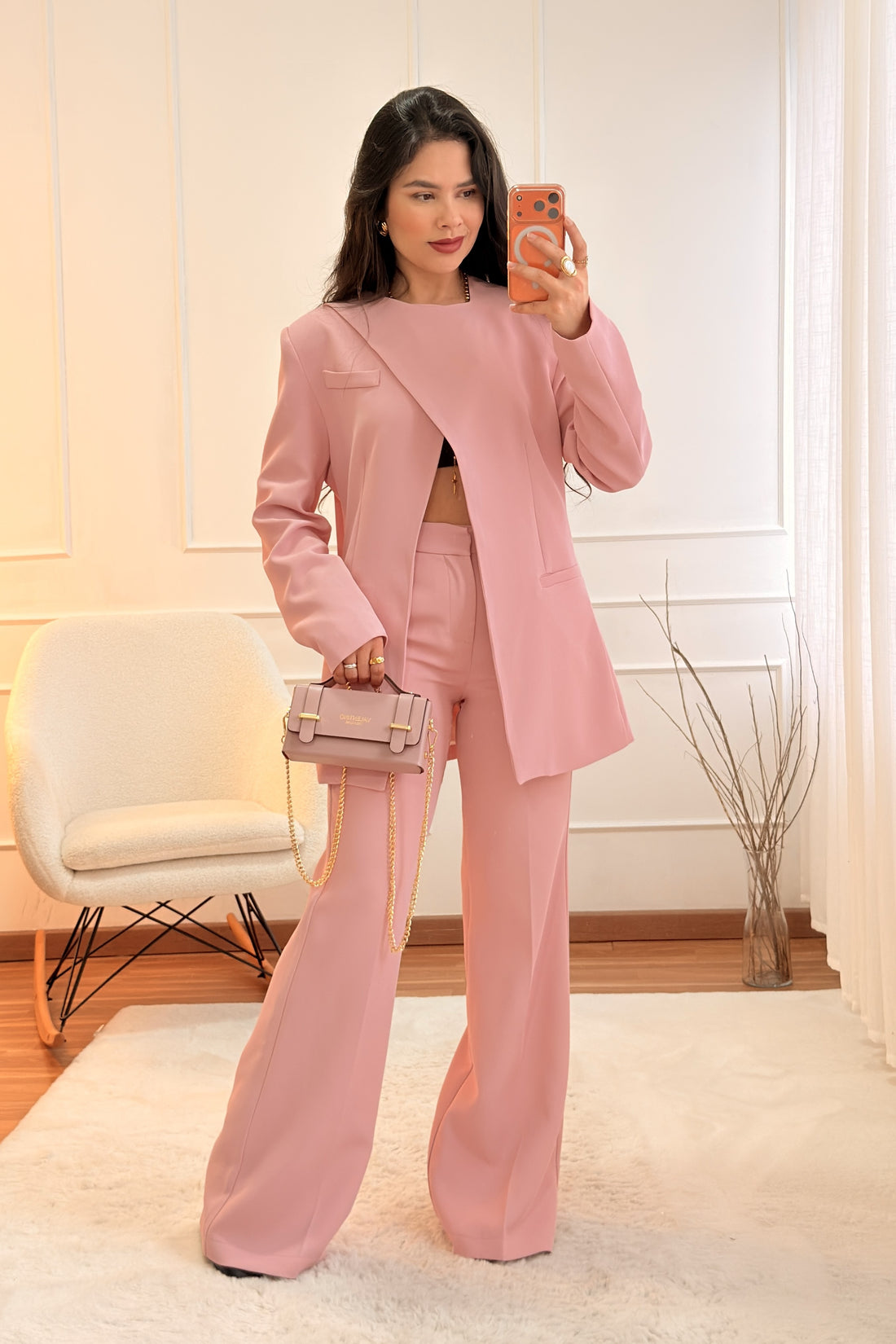 Calça de corte evasé LUMINA