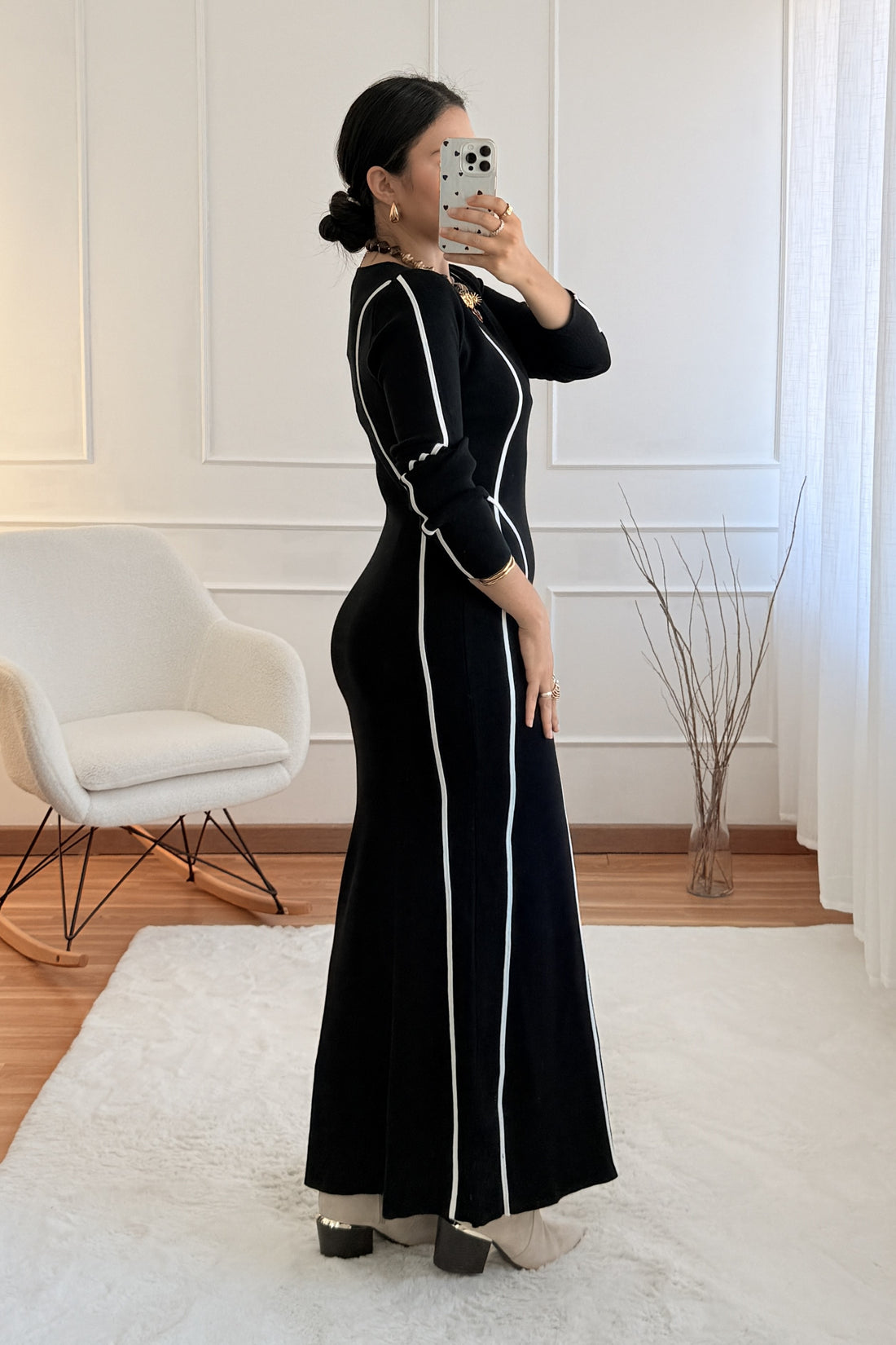 Vestido comprido malha