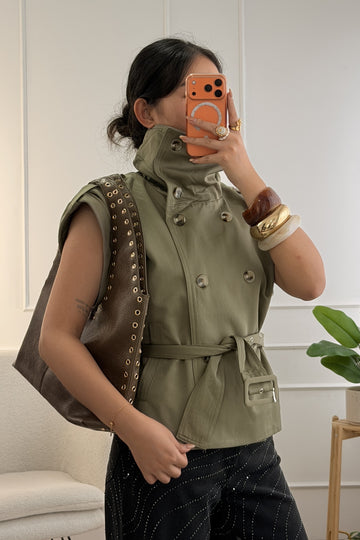 Colete estilo trench