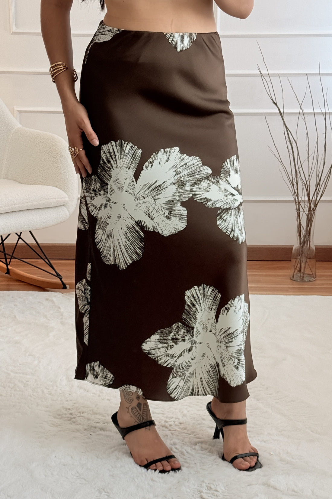 Saia estampa floral  ELLI WHITE